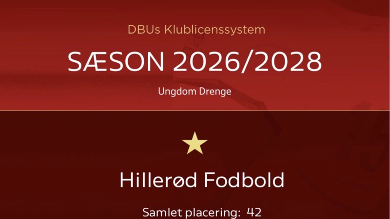 Hillerød Fodbold får ungdomslicens!